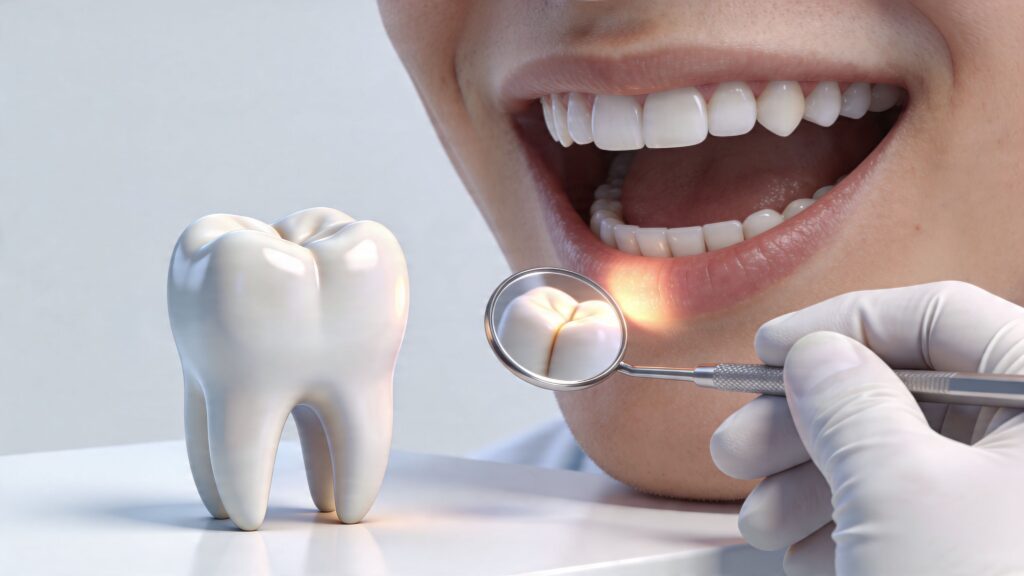 Bicuspid teeth dental examination